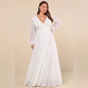 Elegant White Maxi Dress Bridal